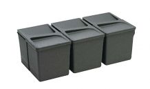 Poubelle pour tiroir 3 bac x15 litres H 266