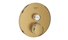 Mitigeur douche rond Grohtherm SmartControl Doré