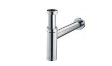 Siphon de lavabo rond court chromé en PVC 30718699