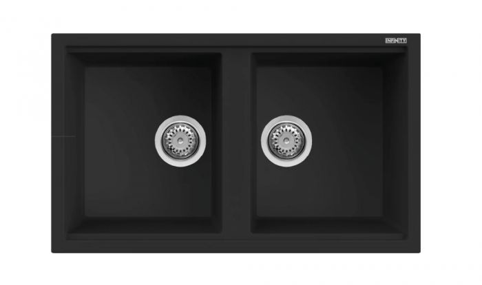 EVIER INFINITY MOON 86*50 NOIR
