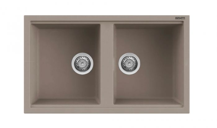 EVIER INFINITY MOON 86*50 GREIGE
